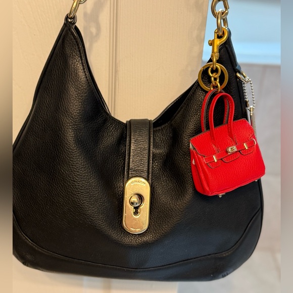 Red Mini Birkin Purse Key Holder - Picture 3 of 3